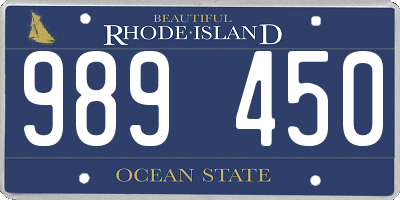 RI license plate 989450