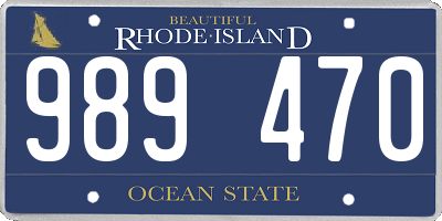 RI license plate 989470