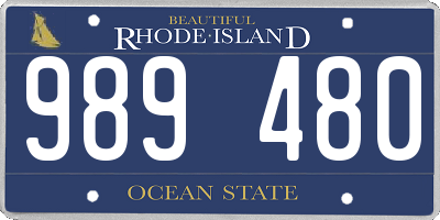 RI license plate 989480