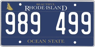 RI license plate 989499