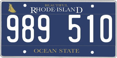 RI license plate 989510