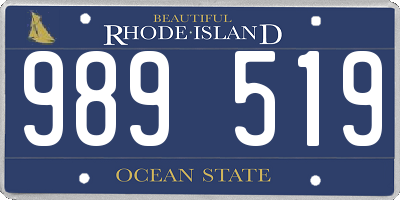 RI license plate 989519