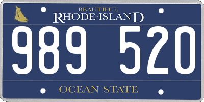 RI license plate 989520