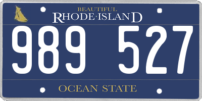 RI license plate 989527