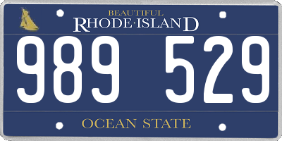 RI license plate 989529