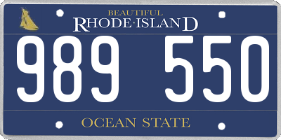 RI license plate 989550