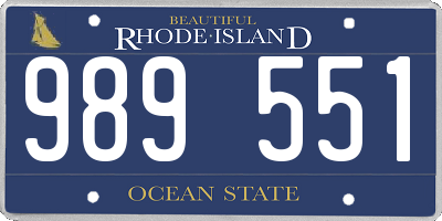 RI license plate 989551