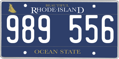RI license plate 989556