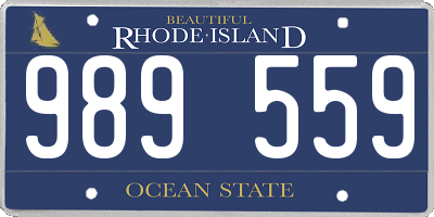 RI license plate 989559