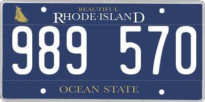 RI license plate 989570