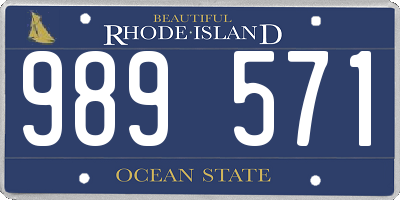 RI license plate 989571