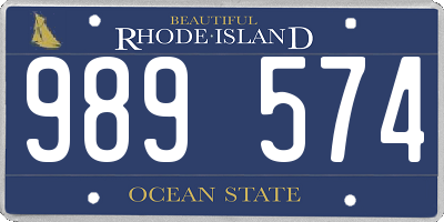 RI license plate 989574