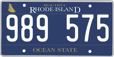 RI license plate 989575