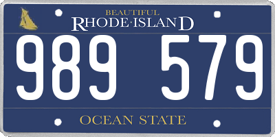 RI license plate 989579