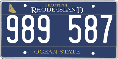 RI license plate 989587
