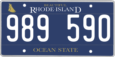 RI license plate 989590