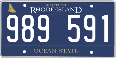 RI license plate 989591