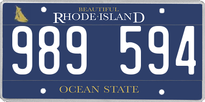 RI license plate 989594