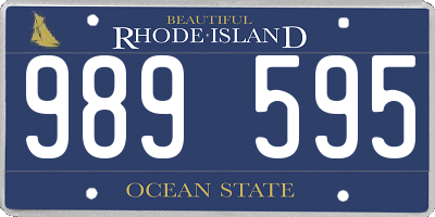 RI license plate 989595