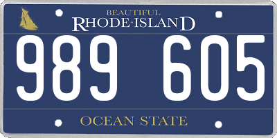 RI license plate 989605