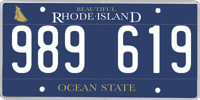 RI license plate 989619