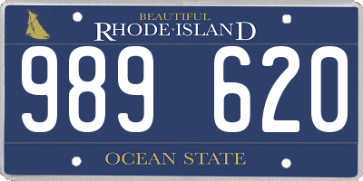 RI license plate 989620