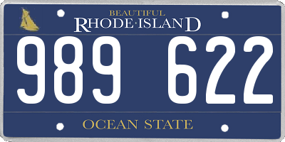 RI license plate 989622