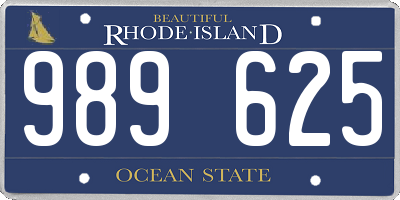 RI license plate 989625