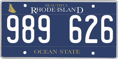 RI license plate 989626