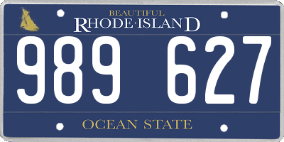 RI license plate 989627