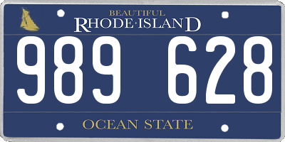 RI license plate 989628