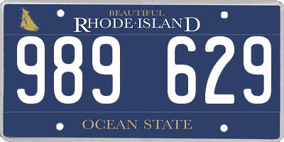 RI license plate 989629