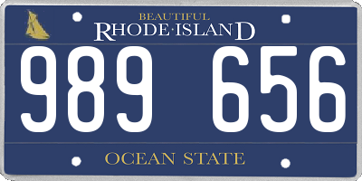RI license plate 989656