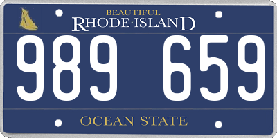 RI license plate 989659