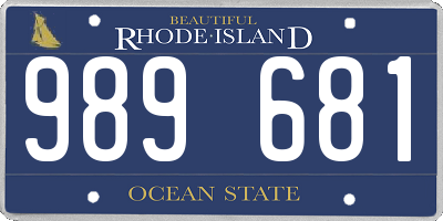 RI license plate 989681