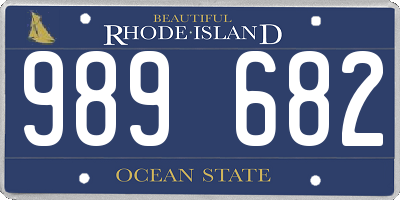 RI license plate 989682