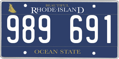 RI license plate 989691