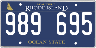 RI license plate 989695