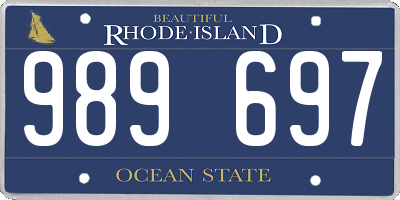 RI license plate 989697