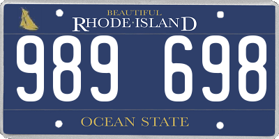 RI license plate 989698