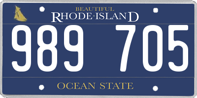 RI license plate 989705