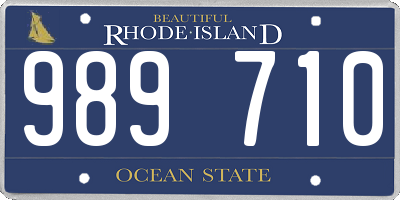 RI license plate 989710