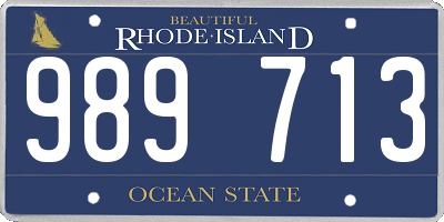 RI license plate 989713