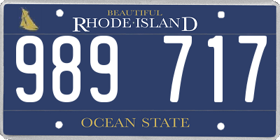 RI license plate 989717