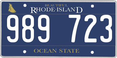 RI license plate 989723