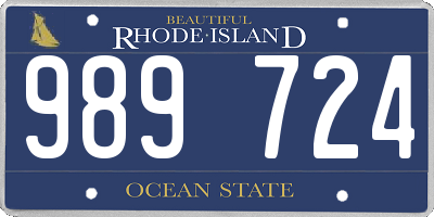 RI license plate 989724