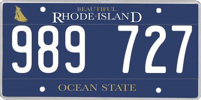 RI license plate 989727