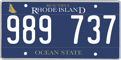 RI license plate 989737