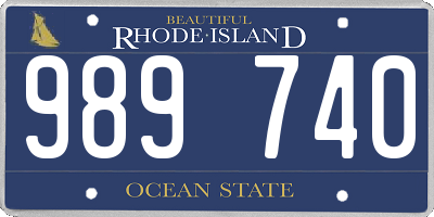 RI license plate 989740