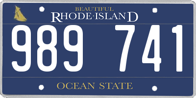 RI license plate 989741